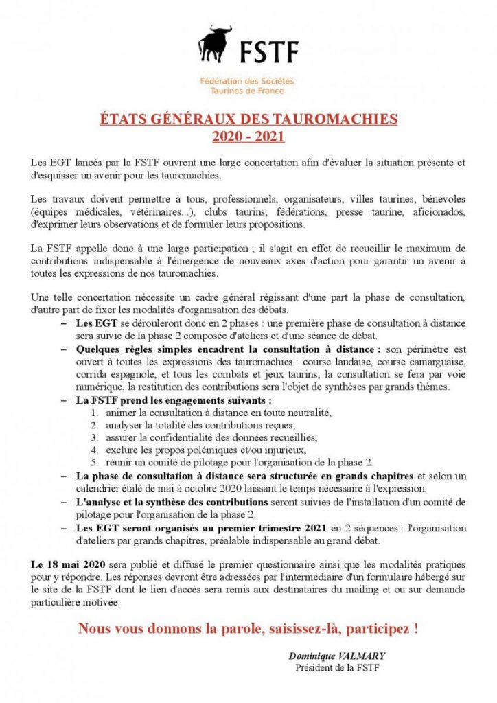 Fstf Fra Communiqué de lancement des EGT - FSTF - Fédération des Sociétés ...