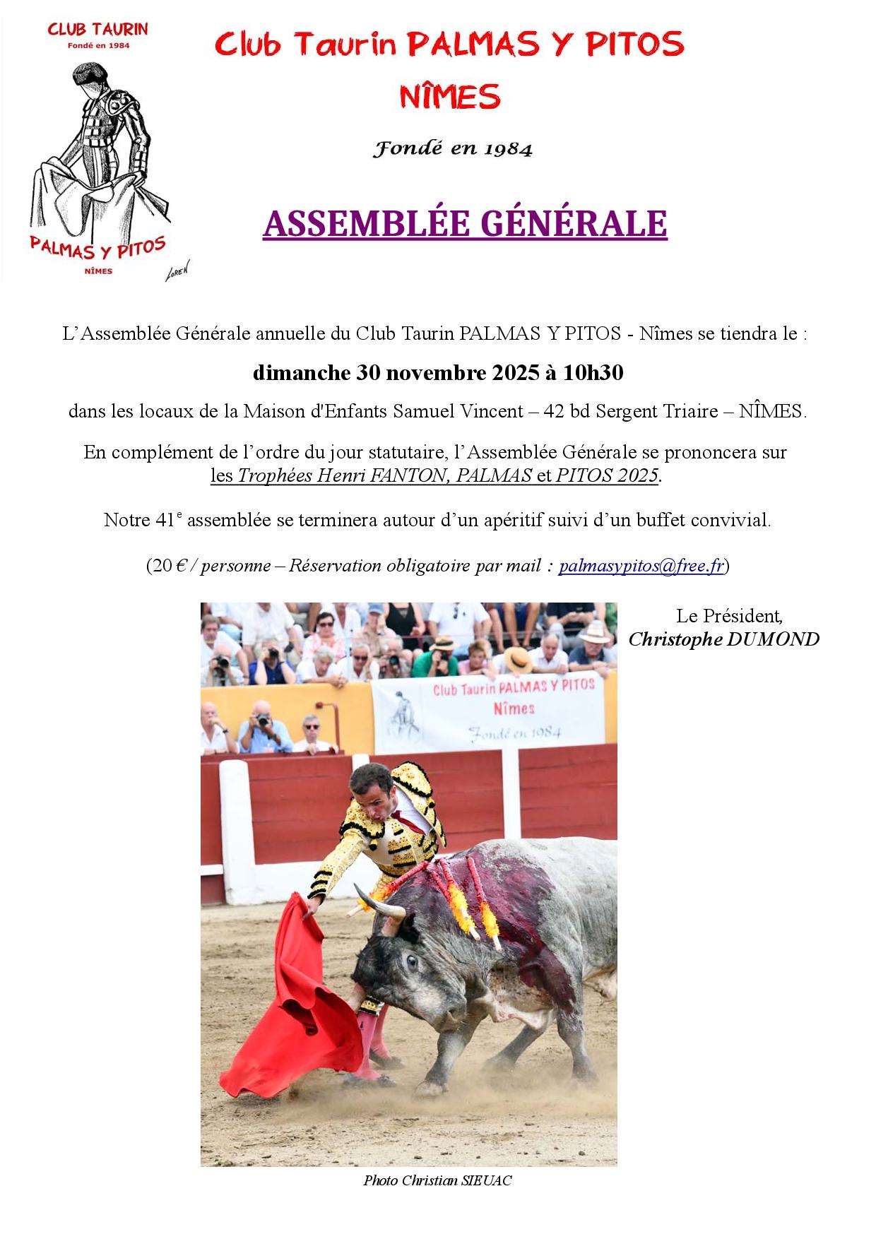 Fstf Fra Assemblée Générale de PALMAS Y PITOS - 19/11/2025 - 10h30 - FSTF ...